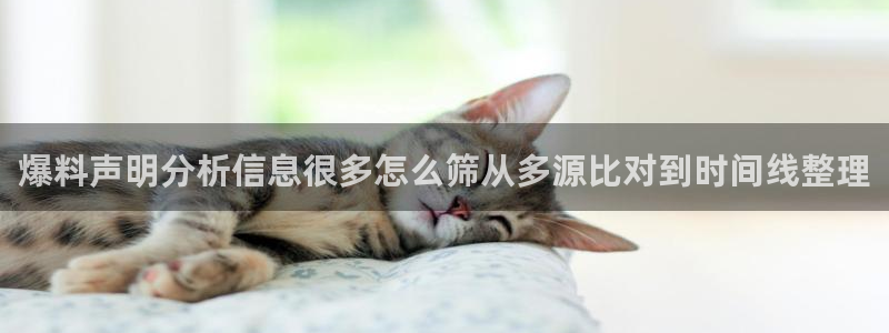 吃瓜热门话题：爆料声明分析信息很多怎么筛从多源比对到时间线整理